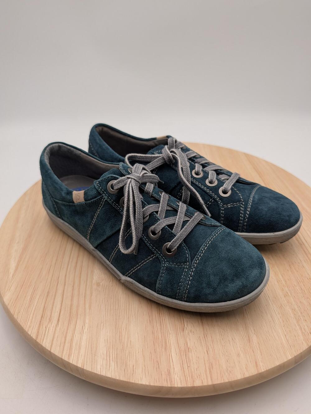 Josef Seibel Shoes Womens Size 6 Blue Suede Sneaker Comfort EU 37 New Casual